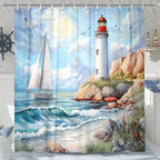 Sea Turtle Bible Verse Shower Curtain, Coastal Christian Decor Accessories Hooks Included 72X72IN