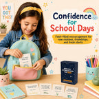 Biblical Affirmation Cards for Kids, 62 Christian Encouragement Cards for Boys and Girls, Back to School Confidence and Scripture Gift