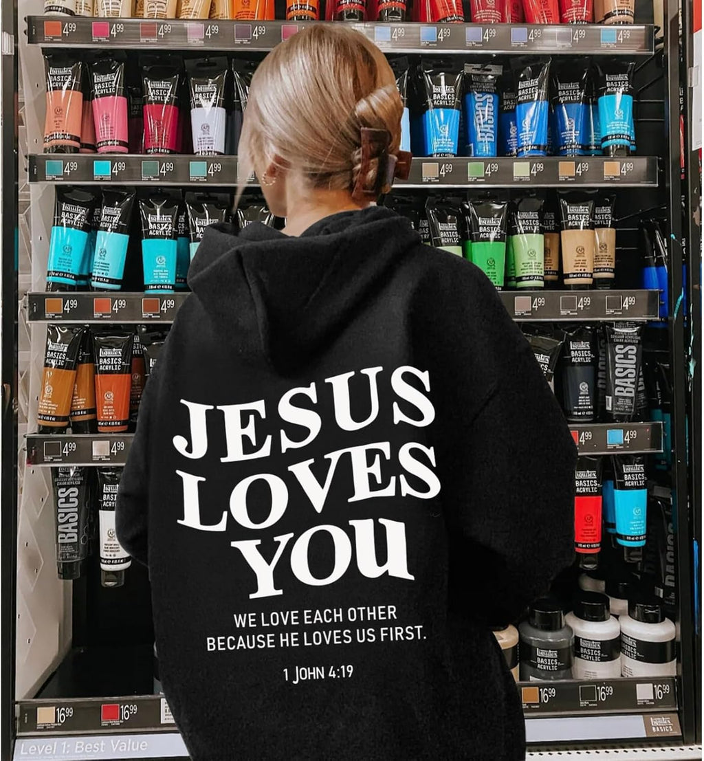 Jesus Loves You Hoodie | Women's Faith Pullover, Jesus Is King Sweatshirt