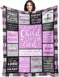 I Am a Child of God" Blanket 50"×60" – Baptism & Confirmation Gift for Teen Girls, Christian Throw