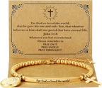 God Is Within Her" Christian Bracelet for Women – Bible Verse Cross & Butterfly Charm, Stainless Steel Faith Gift