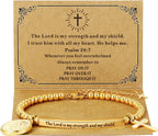 God Is Within Her" Christian Bracelet for Women – Bible Verse Cross & Butterfly Charm, Stainless Steel Faith Gift