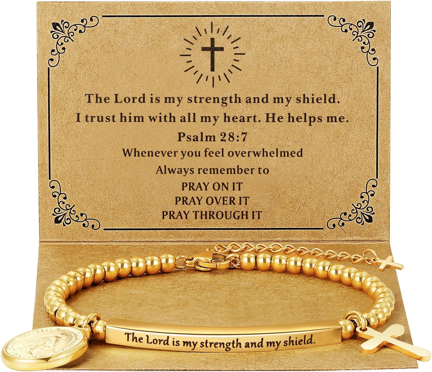 God Is Within Her" Christian Bracelet for Women – Bible Verse Cross & Butterfly Charm, Stainless Steel Faith Gift