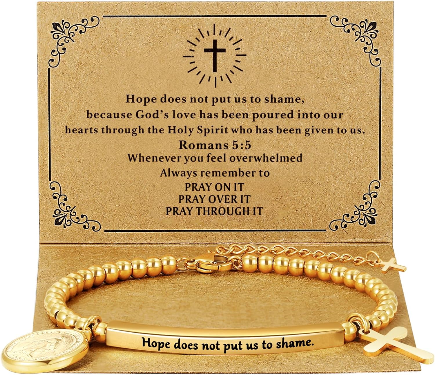 God Is Within Her" Christian Bracelet for Women – Bible Verse Cross & Butterfly Charm, Stainless Steel Faith Gift