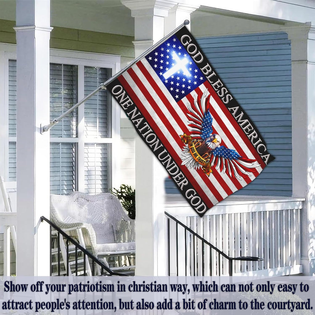 One Nation Under God - Patriotic Christian Flag (3x5 ft)