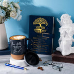 Be Still & Know" Christian Gift Set for Men – Leather Bible Journal, Cork Ceramic Mug & Pen
