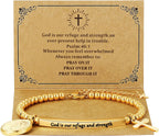 God Is Within Her" Christian Bracelet for Women – Bible Verse Cross & Butterfly Charm, Stainless Steel Faith Gift