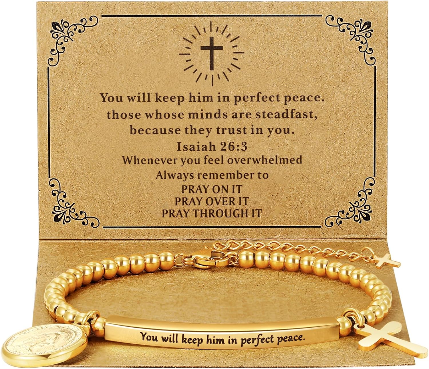 God Is Within Her" Christian Bracelet for Women – Bible Verse Cross & Butterfly Charm, Stainless Steel Faith Gift