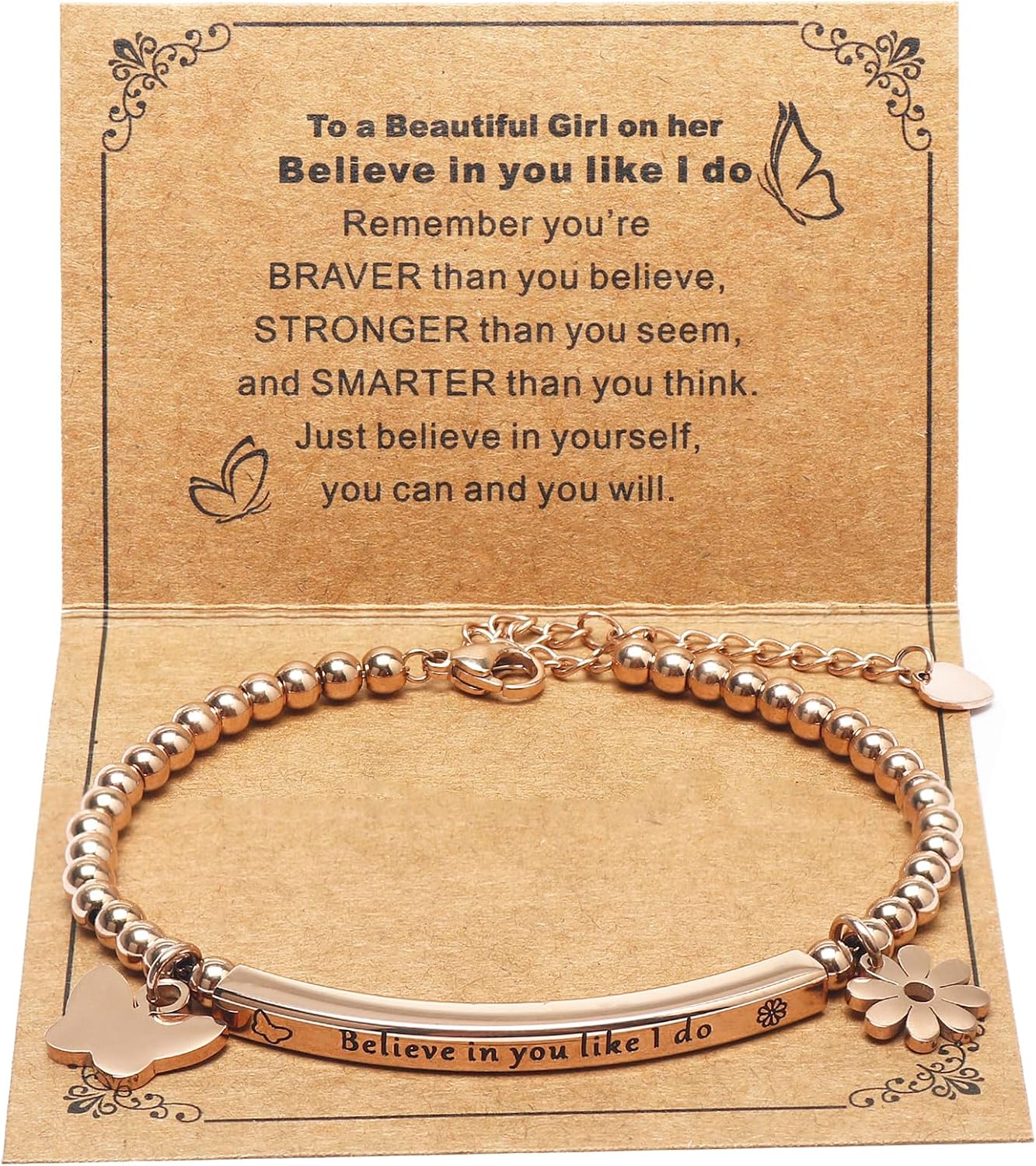 God Is Within Her" Christian Bracelet for Women – Bible Verse Cross & Butterfly Charm, Stainless Steel Faith Gift