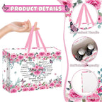 Christian Gift Bag Set – Floral "You Are" Bible Verse Bag with Card & Tissue Paper for Mom & Women