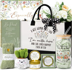 Christian Gift Basket for Women – Canvas Tote, Glass Cup, Candle, Socks & More Faith Gift Set for Her