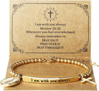 God Is Within Her" Christian Bracelet for Women – Bible Verse Cross & Butterfly Charm, Stainless Steel Faith Gift