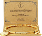 God Is Within Her" Christian Bracelet for Women – Bible Verse Cross & Butterfly Charm, Stainless Steel Faith Gift