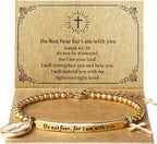 God Is Within Her" Christian Bracelet for Women – Bible Verse Cross & Butterfly Charm, Stainless Steel Faith Gift