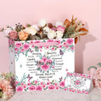 Christian Gift Bag Set – Floral "You Are" Bible Verse Bag with Card & Tissue Paper for Mom & Women
