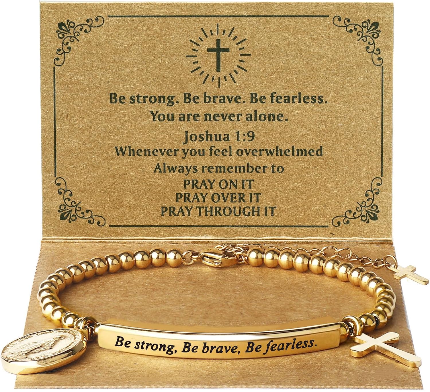 God Is Within Her" Christian Bracelet for Women – Bible Verse Cross & Butterfly Charm, Stainless Steel Faith Gift