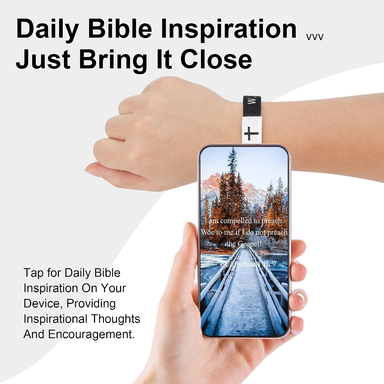 Daily Bible Verse WWJD Bracelet, Christian Faith Wristband for Women and Men, Jesus Gift Bracelet