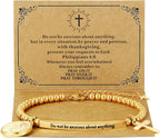 God Is Within Her" Christian Bracelet for Women – Bible Verse Cross & Butterfly Charm, Stainless Steel Faith Gift