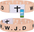 Daily Bible Verse WWJD Bracelet, Christian Faith Wristband for Women and Men, Jesus Gift Bracelet