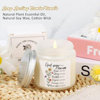God Says You Are" Christian Gift Set for Women – Tote, Glass Cup, Candle, Necklace & Affirmation Cards