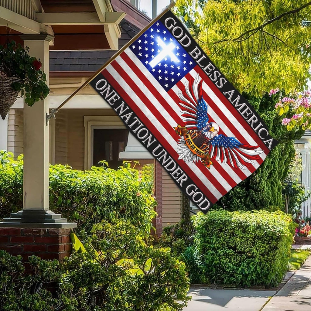 One Nation Under God - Patriotic Christian Flag (3x5 ft)