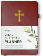 2026 Christian Planner for Women and Men, 12-Month Hardcover Bible Journal and Prayer Organizer, Faith Goal and Habit Tracker, 5.7 x 8.3 in