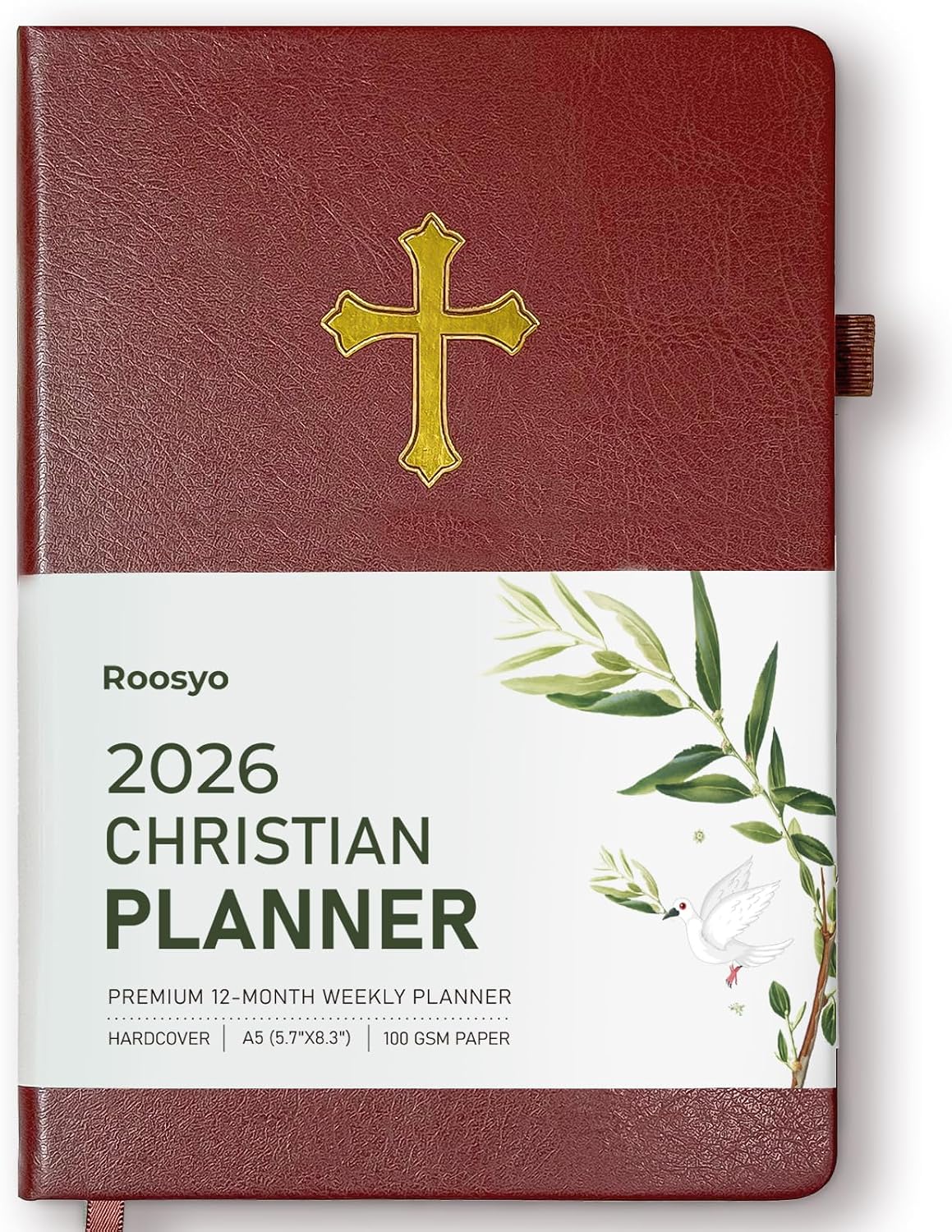 2026 Christian Planner for Women and Men, 12-Month Hardcover Bible Journal and Prayer Organizer, Faith Goal and Habit Tracker, 5.7 x 8.3 in