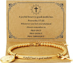 God Is Within Her" Christian Bracelet for Women – Bible Verse Cross & Butterfly Charm, Stainless Steel Faith Gift