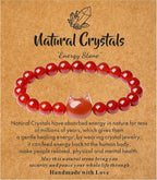 Natural Stone Cross Bracelet for Men & Women – 8mm Beaded Tiger's Eye Stretch Bracelet, Christian Faith Gift
