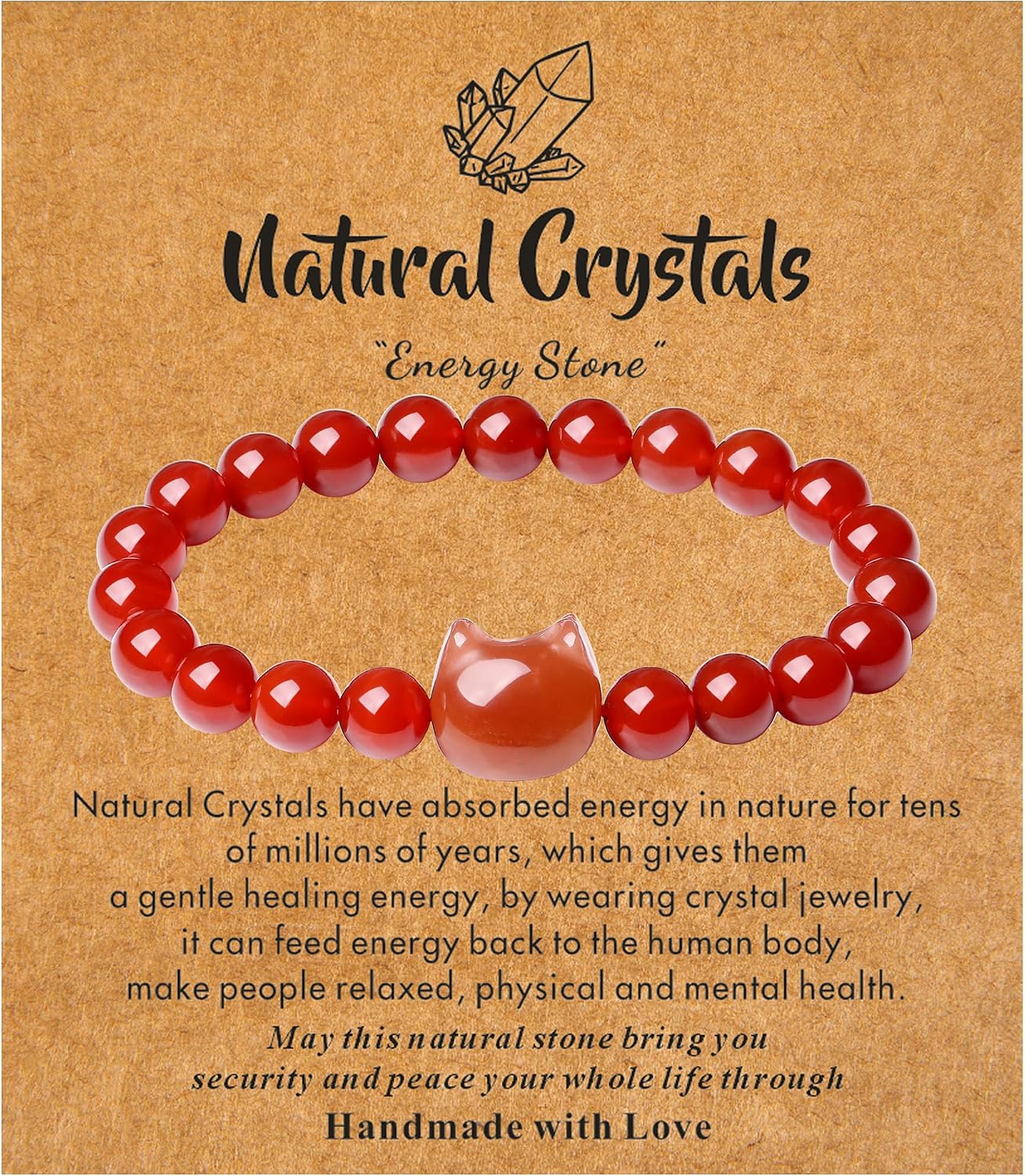 Natural Stone Cross Bracelet for Men & Women – 8mm Beaded Tiger's Eye Stretch Bracelet, Christian Faith Gift