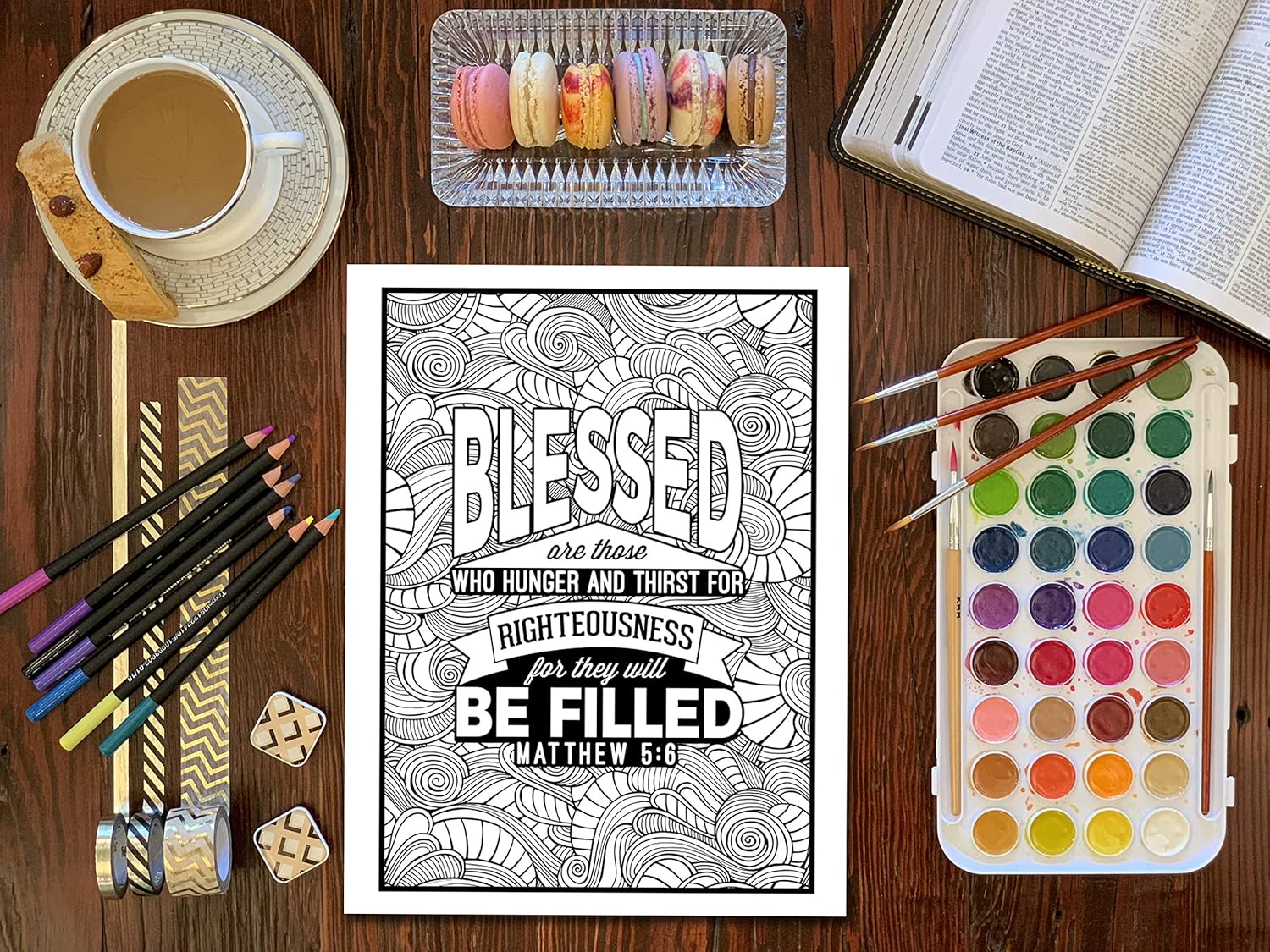 Color the Words of Jesus" Christian Coloring Book – Adult Bible Verse Coloring for Relaxation & Faith