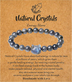Natural Stone Cross Bracelet for Men & Women – 8mm Beaded Tiger's Eye Stretch Bracelet, Christian Faith Gift