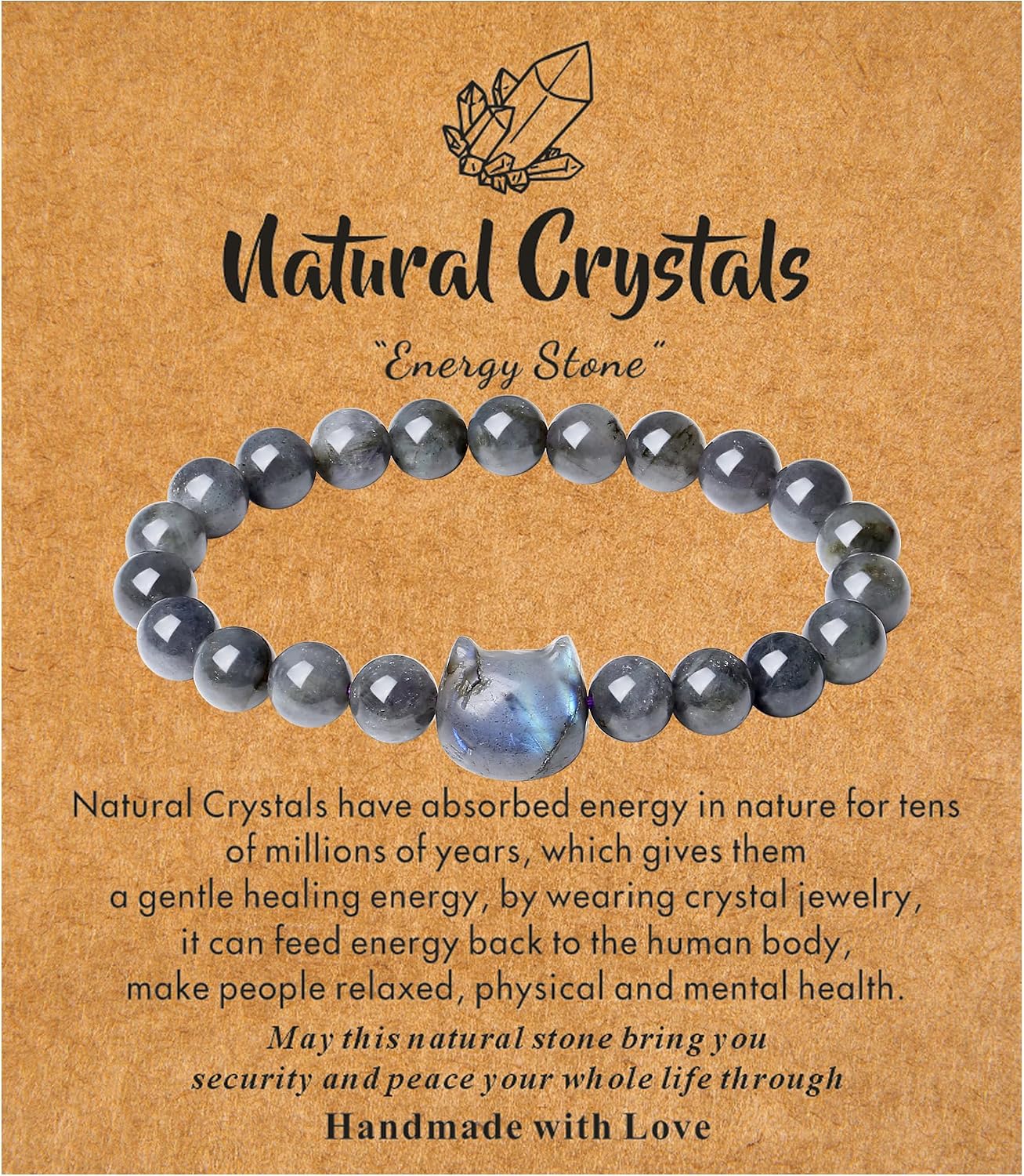 Natural Stone Cross Bracelet for Men & Women – 8mm Beaded Tiger's Eye Stretch Bracelet, Christian Faith Gift