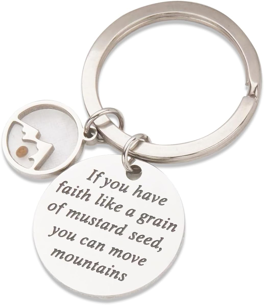 Mustard Seed "Move Mountains" Necklace for Women – Matthew 17:20 Faith Jewelry (Gift-Carded)