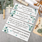 4 Pieces Spanish Bible Verse Wall Decor Set, Christian Wood Plaque Signs(Fresh Style)