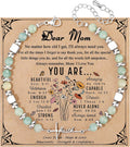 Cross Faith Bracelet for Women, Amazonite Beaded Stretch Bracelet, Christian Gift for Her