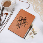 "Faith, Hope, Love" Vegan Leather Christian Journal