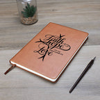 "Faith, Hope, Love" Vegan Leather Christian Journal