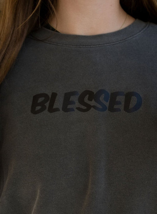 Blessed Unisex Pigment-Dyed Crewneck Sweatshirt