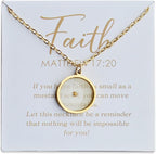 Mustard Seed "Move Mountains" Necklace for Women – Matthew 17:20 Faith Jewelry (Gift-Carded)