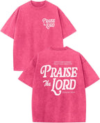 Christian Jesus Shirts for Men Religious Praise the Lord Bible Verse Shirt Oversized Graphic Tees Acid Wash Tshirt