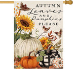 Sunflower Garden Flag, Double Sided Burlap, 12.5x18 Inch with Clip and Stopper