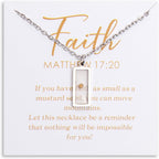 Mustard Seed "Move Mountains" Necklace for Women – Matthew 17:20 Faith Jewelry (Gift-Carded)