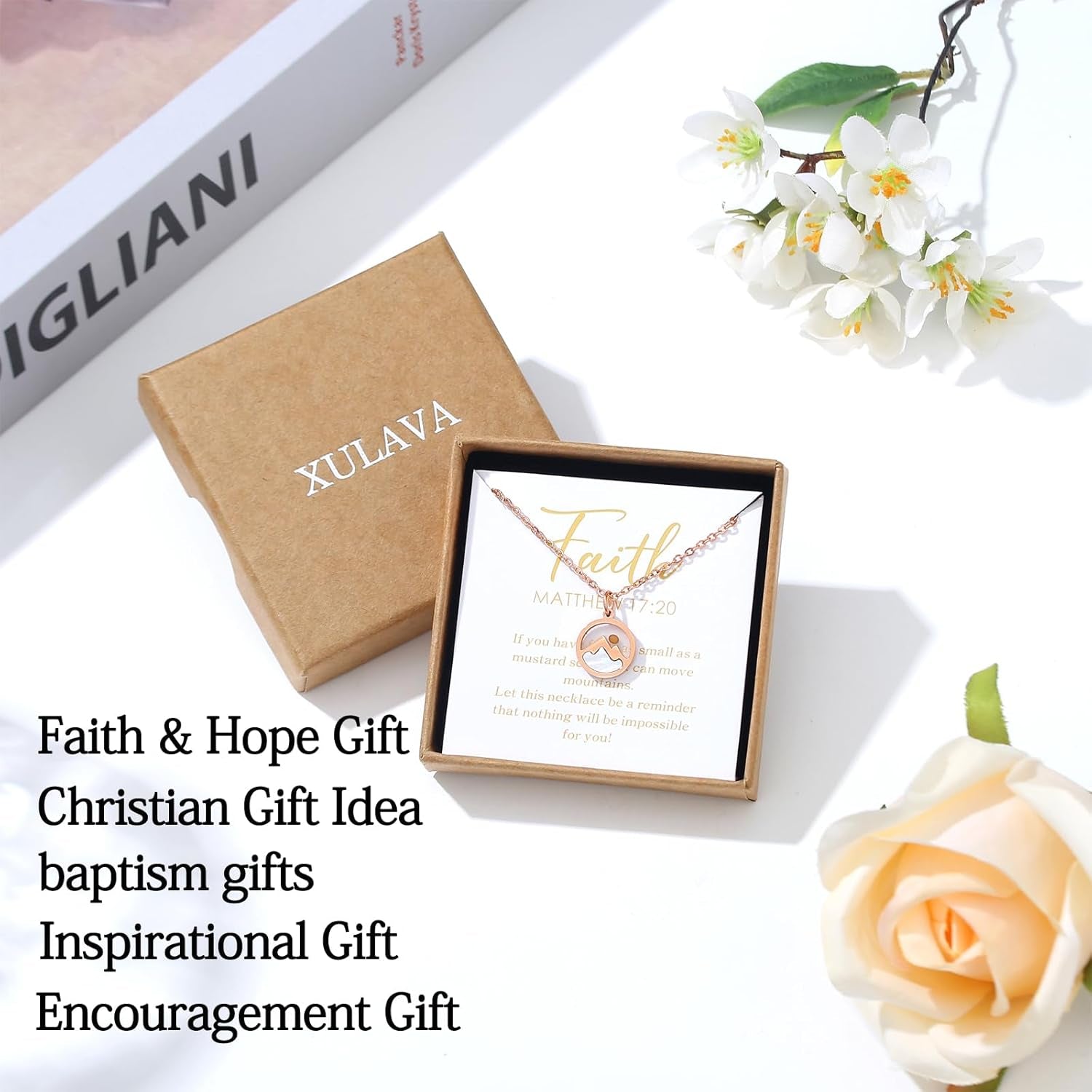 Mustard Seed "Move Mountains" Necklace for Women – Matthew 17:20 Faith Jewelry (Gift-Carded)