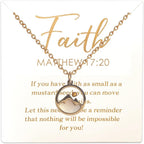 Mustard Seed "Move Mountains" Necklace for Women – Matthew 17:20 Faith Jewelry (Gift-Carded)